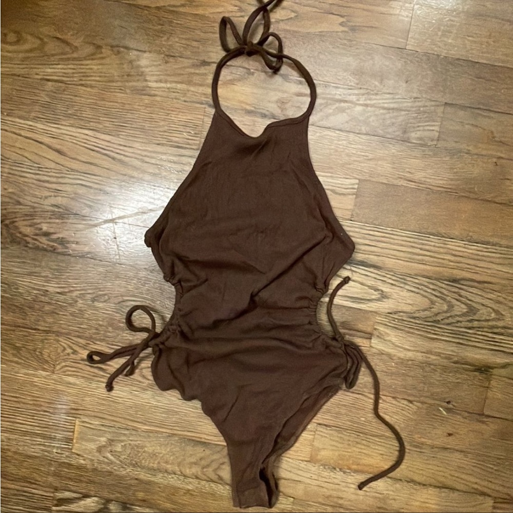 Brown bodysuit